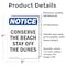 Signmission Conserve The Beach Stay Off The Dunes, 5 in W x Rectangle, Vinyl Decal OS-2PACK-NS-D-57-V-10792 - alternate 6